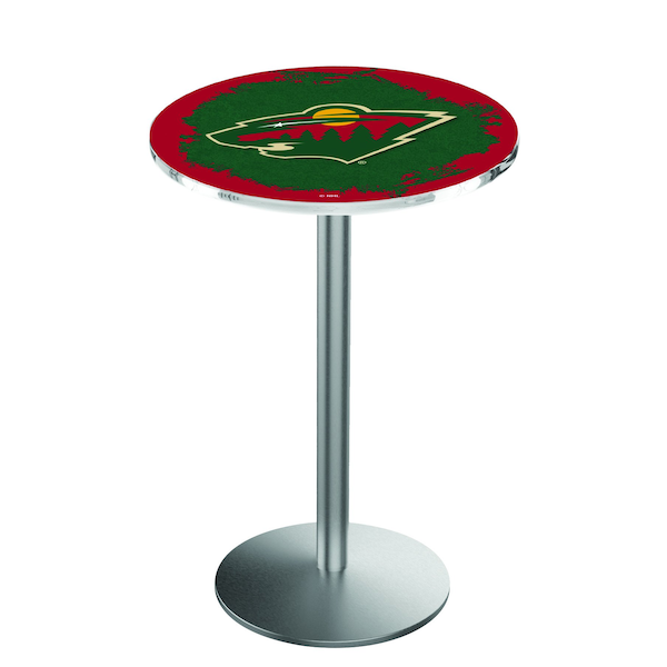 42" Stainless Steel Minnesota Wild Pub Table